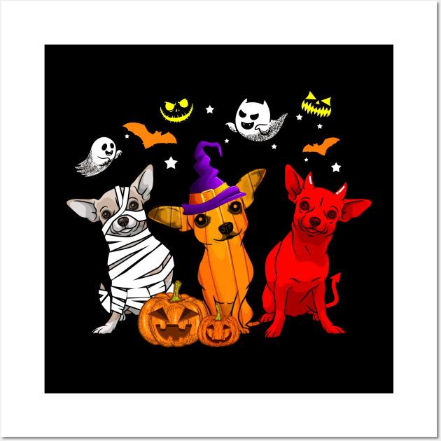 Funny Chihuahua Halloween Costume Gift Wall Art by Terryeare